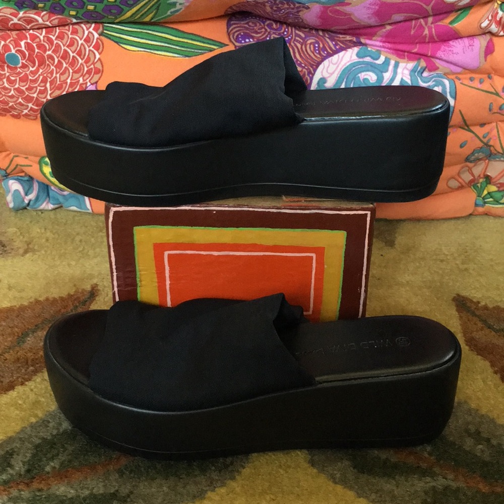 F21 Black Platform Sandals